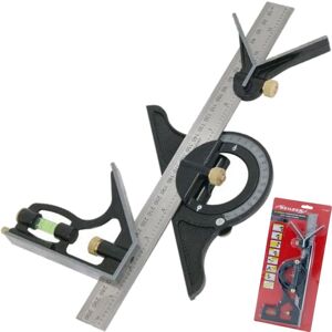 Neilsen 12" Adjustable Combination Tri Square Sliding Angle Finder Ruler Level Neilsen 12" Adjustable Combination Tri Square Sliding Angle Finder Ruler Level