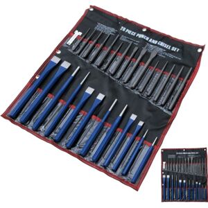 Neilsen - 28pc Punch & Chisel Cold Chisels Cente Pin Taper Parallel Set Neilsen - 28pc Punch & Chisel Cold Chisels Cente Pin Taper Parallel Set