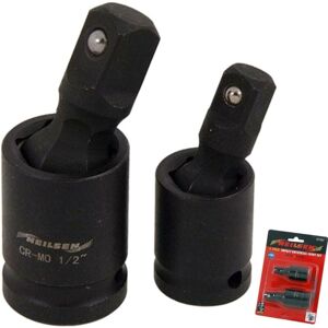 Neilsen 2pc Universal Joint Impact Socket Wobble Extension Adaptor 1/2" 3/8" Set Neilsen 2pc Universal Joint Impact Socket Wobble Extension Adaptor 1/2" 3/8" Set