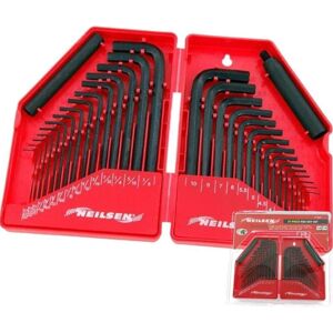 Neilsen 30pc Long And Short Arm Metric Imperial Hex Key Allen Wrench Set Neilsen 30pc Long And Short Arm Metric Imperial Hex Key Allen Wrench Set