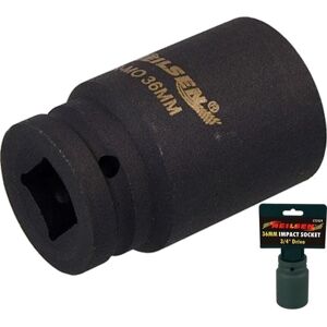Neilsen 3/4" Drive Standard Deep Square Metric Single Impact Socket 36mm Neilsen 3/4" Drive Standard Deep Square Metric Single Impact Socket 36mm
