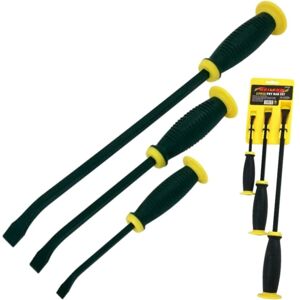 Neilsen - 3pc Pry Crow Lever Bar Set Wrecking Puller Tool 200 300 430mm bars Neilsen - 3pc Pry Crow Lever Bar Set Wrecking Puller Tool 200 300 430mm bars