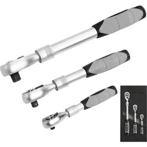 Neilsen 3pc Telescopic Extendable Long Socket Ratchet Handle Set 1/4" 3/8" 1/2" Neilsen 3pc Telescopic Extendable Long Socket Ratchet Handle Set 1/4" 3/8" 1/2"
