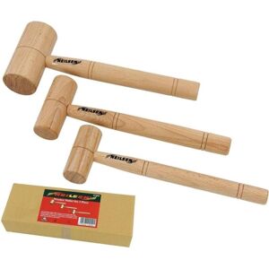 Neilsen 3pc Wooden Mallet Woodworking Carpentry Hammer 1.25" 1.5" 2" Set Neilsen 3pc Wooden Mallet Woodworking Carpentry Hammer 1.25" 1.5" 2" Set