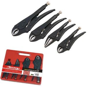 Neilsen - Locking Plier Set 4PC Grip Wrench Set Vice Pliers Locking Lock Mole Grips CT0980 Neilsen - Locking Plier Set 4PC Grip Wrench Set Vice Pliers Locking Lock Mole Grips CT0980
