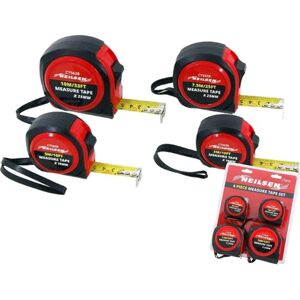 Neilsen 4pc Multi Tape Measure Imperial Metric Scale Easy Lock 3m to 10m Set Neilsen 4pc Multi Tape Measure Imperial Metric Scale Easy Lock 3m to 10m Set