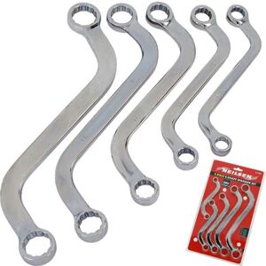 Neilsen 5pc S Shaped Closed Ring Metric Spanner Wrench set 10mm - 19mm Neilsen 5pc S Shaped Closed Ring Metric Spanner Wrench set 10mm - 19mm
