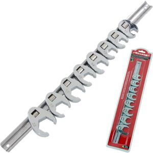 Neilsen 8pc Crows Foot Feet Wrench Spanner Set 3/8" Metric Crow 10mm - 22mm Neilsen 8pc Crows Foot Feet Wrench Spanner Set 3/8" Metric Crow 10mm - 22mm