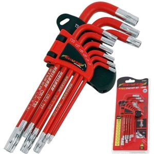Neilsen 9pc Long Tamperproof Offset Star Torx Allen Key Set T10T50 Neilsen 9pc Long Tamperproof Offset Star Torx Allen Key Set T10T50
