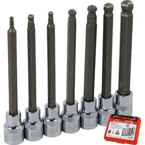 Neilsen Ball End Extra Long Allen Key Hex Bit Socket Set H3 - H10 Bits 7pc 3/8" Neilsen Ball End Extra Long Allen Key Hex Bit Socket Set H3 - H10 Bits 7pc 3/8"