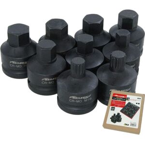 Neilsen Impact Spline And Allen Key Hex Bit Socket Set H14-H24 M16-M18 Bits 9pc Neilsen Impact Spline And Allen Key Hex Bit Socket Set H14-H24 M16-M18 Bits 9pc