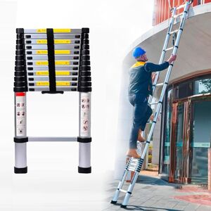 NEO DIRECT Neo 4.6M Extendable Portable Foldable Telescopic Ladder Multi-Purpose Aluminium Telescoping Ladder Sturdy Loft Ladder with EN131 Certificate NEO DIRECT Neo 4.6M Extendable Portable Foldable Telescopic Ladder Multi-Purpose Aluminium Telescoping Ladder Sturdy Loft Ladder with EN131 Certificate