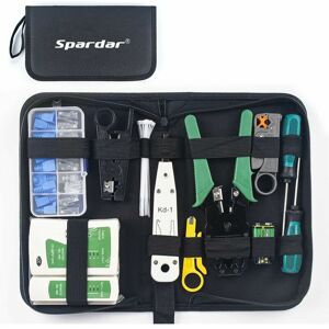 DEWDAT Network Tool Set, 13 in 1 Professional Network Repair Tool with Wire Stripper, lan Cable Tester, for Home, Factory and Computer Maintenance DEWDAT Network Tool Set, 13 in 1 Professional Network Repair Tool with Wire Stripper, lan Cable Tester, for Home, Factory and Computer Maintenance
