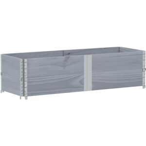 vidaXL Pallet Collars 2 pcs Grey 150x50 cm Solid Wood Pine - Pallet Collars vidaXL Pallet Collars 2 pcs Grey 150x50 cm Solid Wood Pine - Pallet Collars