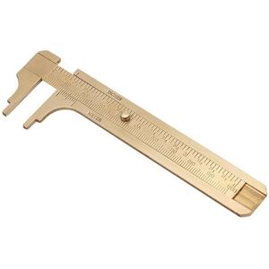 SNQ pc Brass Sliding Vernier Gauge, Foot Slider, Measuring Tool, Dual Scale mm/inch (100mm) SNQ pc Brass Sliding Vernier Gauge, Foot Slider, Measuring Tool, Dual Scale mm/inch (100mm)