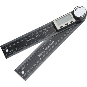 TEHTUY Plastic protractor angle ruler with digital display, caliper, angle measuring tool, black TEHTUY Plastic protractor angle ruler with digital display, caliper, angle measuring tool, black
