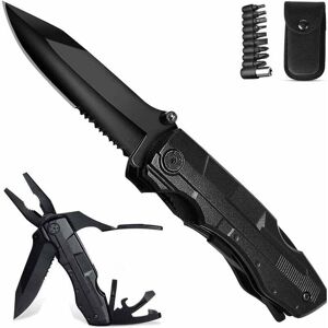 Ymyny - Pocket Knife, 10-in-1 Multifunctional Stainless Steel Swiss Army Knife with Pliers, Screwdriver, Bottle Opener for Camping Hiking mumu Ymyny - Pocket Knife, 10-in-1 Multifunctional Stainless Steel Swiss Army Knife with Pliers, Screwdriver, Bottle Opener for Camping Hiking mumu