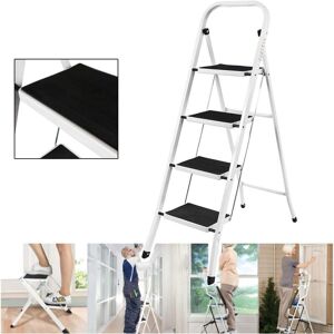 DAYPLUS Portable Foldable 4 Step Steel Ladder – Anti Slip Feet – Heavy Duty Step Stool – 150KG Max Capacity – Safety DAYPLUS Portable Foldable 4 Step Steel Ladder – Anti Slip Feet – Heavy Duty Step Stool – 150KG Max Capacity – Safety