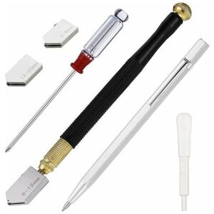 IKODM Professional Alloy Glass Cutter with 3 Blades Oil Drop and Screwdriver 2-20mm for Glass Tile Mirror Precise Cuts Thick Glass Mosaic IKODM Professional Alloy Glass Cutter with 3 Blades Oil Drop and Screwdriver 2-20mm for Glass Tile Mirror Precise Cuts Thick Glass Mosaic