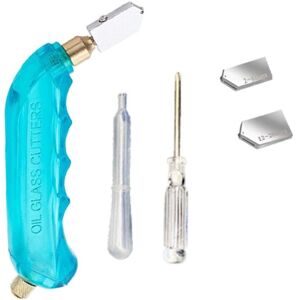 CSPARKV Professional Carbide Glass Cutter, Heavy Duty Pistol Feed Glass Cutter, with Interchangeable Head and Oil Tank CSPARKV Professional Carbide Glass Cutter, Heavy Duty Pistol Feed Glass Cutter, with Interchangeable Head and Oil Tank