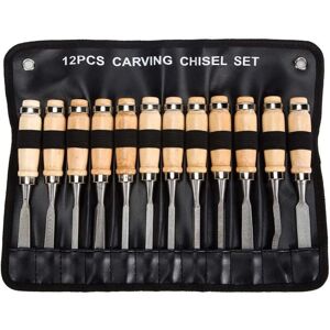 OSQI Professional Wood Chisel Set - Set of 12 Sharp Woodworking Tools with Carrying Case - Carpenter Carving Knife Set, Ideal for Beginners in Wood Carving OSQI Professional Wood Chisel Set - Set of 12 Sharp Woodworking Tools with Carrying Case - Carpenter Carving Knife Set, Ideal for Beginners in Wood Carving