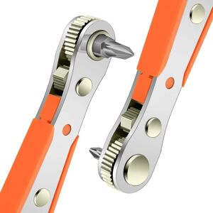 Aougo - Ratchet Screwdriver, Magnetic Screwdriver, 1/4 Mini Ratchet, High Torque 1/4' Drive, Mini Ratcheting Reversible Offset Screwdriver, Aougo - Ratchet Screwdriver, Magnetic Screwdriver, 1/4 Mini Ratchet, High Torque 1/4' Drive, Mini Ratcheting Reversible Offset Screwdriver,