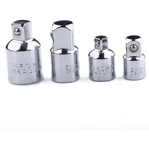 Readcly - 4pcs cvr Socket Bit Impact Driver Adapter Reducer Set Ratchet Socket Wrenches Adapter Reducer Converter Set 1/4' 3/8' 1/2' (Silver) Readcly - 4pcs cvr Socket Bit Impact Driver Adapter Reducer Set Ratchet Socket Wrenches Adapter Reducer Converter Set 1/4' 3/8' 1/2' (Silver)