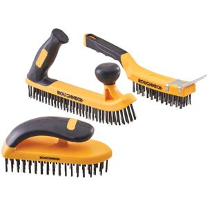 Roughneck - ROU52094 3 Piece Steel Wire Brush Set ROU52050 ROU52052 ROU52042 Roughneck - ROU52094 3 Piece Steel Wire Brush Set ROU52050 ROU52052 ROU52042