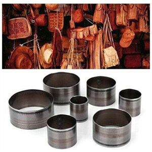SNQ Round Leather Punch Set, 7pcs Leather Cutting Tools Hollow Hole Punch Set Hand Leather Punch Cutter Circular Dies Cutting Dies Leatherworking SNQ Round Leather Punch Set, 7pcs Leather Cutting Tools Hollow Hole Punch Set Hand Leather Punch Cutter Circular Dies Cutting Dies Leatherworking