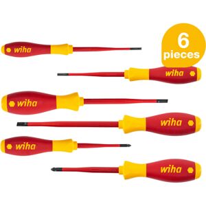 CHUANGO Wiha screwdriver set SoftFinish slimFix (35389), 6 pcs., screwdriver set VDE electrician, insulated 1000v, slotted/cross CHUANGO Wiha screwdriver set SoftFinish slimFix (35389), 6 pcs., screwdriver set VDE electrician, insulated 1000v, slotted/cross