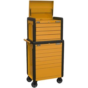 Sealey - appdstacko Superline pro Push-To-Open Topchest & Rollcab Combination 11 Drawer - Orange Sealey - appdstacko Superline pro Push-To-Open Topchest & Rollcab Combination 11 Drawer - Orange