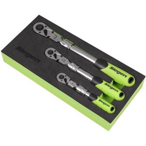 Sealey - S01297 Siegen Extendable Flexi-Head Ratchet Wrench Set 3pc Sealey - S01297 Siegen Extendable Flexi-Head Ratchet Wrench Set 3pc