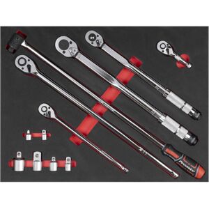 Sealey TBT45 Ratchet, Torque Wrench, Breaker Bar & Socket Adaptor Set with Tool Tray 3/8""Sq & 1/2""Sq Drive 12pc Sealey TBT45 Ratchet, Torque Wrench, Breaker Bar & Socket Adaptor Set with Tool Tray 3/8""Sq & 1/2""Sq Drive 12pc