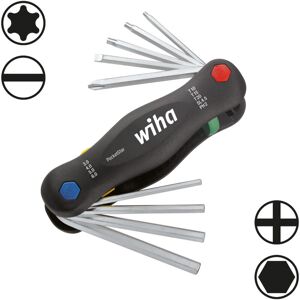 CHUANGO Wiha - Multitool PocketStar® internal hexagon, slotted Phillips, torx 9 pcs., quick access at the push of a button, can be used as long handle and CHUANGO Wiha - Multitool PocketStar® internal hexagon, slotted Phillips, torx 9 pcs., quick access at the push of a button, can be used as long handle and