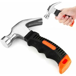 Mumu - Small Hammer Mini Hammer Steel Claw Hammer Non-Slip Claw Hammer with Ergonomic Rubber Handle for diy Woodworking Industry Work Chisel (Orange) Mumu - Small Hammer Mini Hammer Steel Claw Hammer Non-Slip Claw Hammer with Ergonomic Rubber Handle for diy Woodworking Industry Work Chisel (Orange)