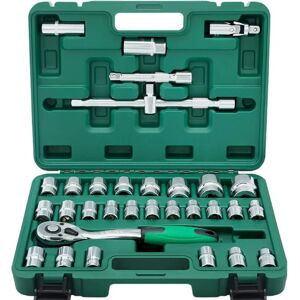 COOCHEER Socket Wrench Set 1/2 Inch Metric 8-32mm 72 Teeth Ratchet Hex Socket Understand Spark Plug Socket Auto Repair Kit(32pcs) COOCHEER Socket Wrench Set 1/2 Inch Metric 8-32mm 72 Teeth Ratchet Hex Socket Understand Spark Plug Socket Auto Repair Kit(32pcs)