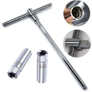 YMYNY Spark Plug Socket Wrench Set, 2pcs (14mm + 16mm) + 3/8 inch Spark Plug Wrench Installation Tool YMYNY Spark Plug Socket Wrench Set, 2pcs (14mm + 16mm) + 3/8 inch Spark Plug Wrench Installation Tool