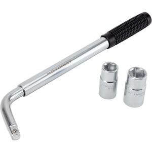 Mumu - SS5324 Car Wheel Socket Wrench – Extendable Handle – Socket Sizes: 17 mm, 19 mm, 21 mm, 23 mm – Fits All Standard Vehicles Mumu - SS5324 Car Wheel Socket Wrench – Extendable Handle – Socket Sizes: 17 mm, 19 mm, 21 mm, 23 mm – Fits All Standard Vehicles