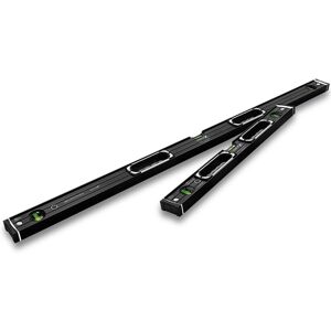 STABILA MESSGERÄTE Stabila Dark Shadow 2 Piece Type 196-2 Spirit Level Set 610mm & 1220mm STABILA MESSGERÄTE Stabila Dark Shadow 2 Piece Type 196-2 Spirit Level Set 610mm & 1220mm