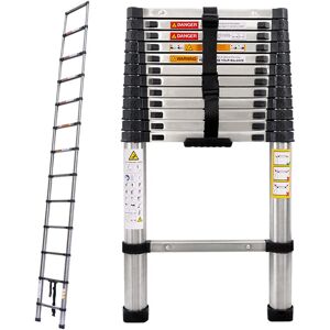 DAYPLUS Stainless Steel Folding Multi Purpose Telescopic Extension Ladder Heavy Duty 3.8m DAYPLUS Stainless Steel Folding Multi Purpose Telescopic Extension Ladder Heavy Duty 3.8m
