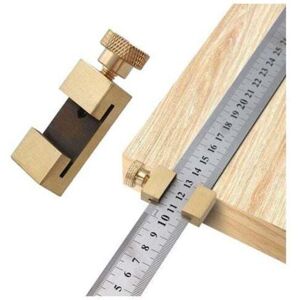 Mumu - Stainless steel positioning ruler, ruler tool, brass steel ruler block, ruler stop, 30 cm marking ruler, marking tool, for woodworking, diy Mumu - Stainless steel positioning ruler, ruler tool, brass steel ruler block, ruler stop, 30 cm marking ruler, marking tool, for woodworking, diy