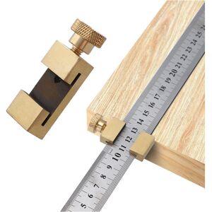 AOUGO Stainless Steel Positioning Ruler, Ruler Tool Brass Steel Ruler Block, Ruler Stopper, Marking Ruler 30cm, Marking Tool, for diy Woodworking Carpenter AOUGO Stainless Steel Positioning Ruler, Ruler Tool Brass Steel Ruler Block, Ruler Stopper, Marking Ruler 30cm, Marking Tool, for diy Woodworking Carpenter