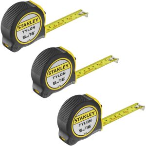Stanley - 0-30-696 5M Tape Measure 5 Meter 16ft Tylon Pack of 3 STA130696 1-30-696 Stanley - 0-30-696 5M Tape Measure 5 Meter 16ft Tylon Pack of 3 STA130696 1-30-696