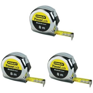 Stanley 0-33-527 Metric Only Powerlock Tape Measure 8m Triple Pack STA033527 Stanley 0-33-527 Metric Only Powerlock Tape Measure 8m Triple Pack STA033527