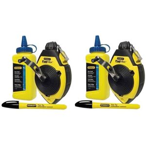 Stanley FatMax Chalk Line Set x2 30m Blue Chalk & Marker Pen STA047681 STA547681 Stanley FatMax Chalk Line Set x2 30m Blue Chalk & Marker Pen STA047681 STA547681