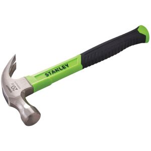 Stanley - Green Hi-Vis Fibreglass Claw Hammer 567g (20oz) Steel Head STHT51311-5 Stanley - Green Hi-Vis Fibreglass Claw Hammer 567g (20oz) Steel Head STHT51311-5
