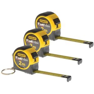 Stanley - STA133856 3 x Key Ring Tape Measures 2m Metres Triple Pack 1-33-856 Stanley - STA133856 3 x Key Ring Tape Measures 2m Metres Triple Pack 1-33-856