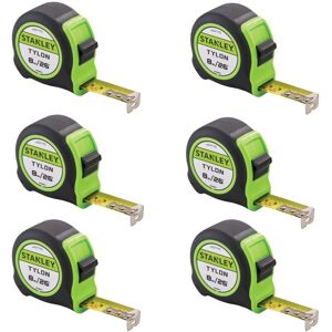 Stanley - Tylon Hi Vis 8m 26ft Tape Measures Green Pack of 6 STA130604HG Stanley - Tylon Hi Vis 8m 26ft Tape Measures Green Pack of 6 STA130604HG
