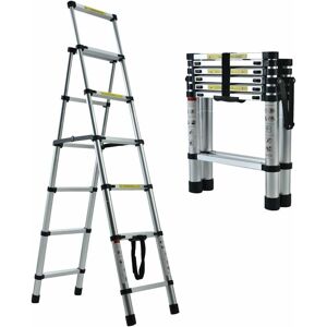 BRIEFNESS Step Ladder 1.63M/5.5FT A-Frame Aluminum Extension Ladder Telescoping Ladder Portable Multi-Purpose Folding Handrail Ladder 330lb Capacity Anti-Slip BRIEFNESS Step Ladder 1.63M/5.5FT A-Frame Aluminum Extension Ladder Telescoping Ladder Portable Multi-Purpose Folding Handrail Ladder 330lb Capacity Anti-Slip