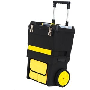 SwitZer Workshop Stackable Rolling Tool Box 3 in 1 With Tilting Bin Toolbox Pull Handle SwitZer Workshop Stackable Rolling Tool Box 3 in 1 With Tilting Bin Toolbox Pull Handle